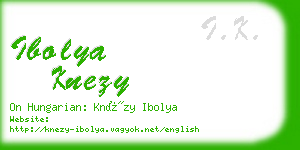 ibolya knezy business card